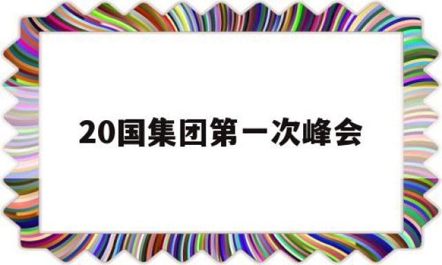 20国集团第一次峰会